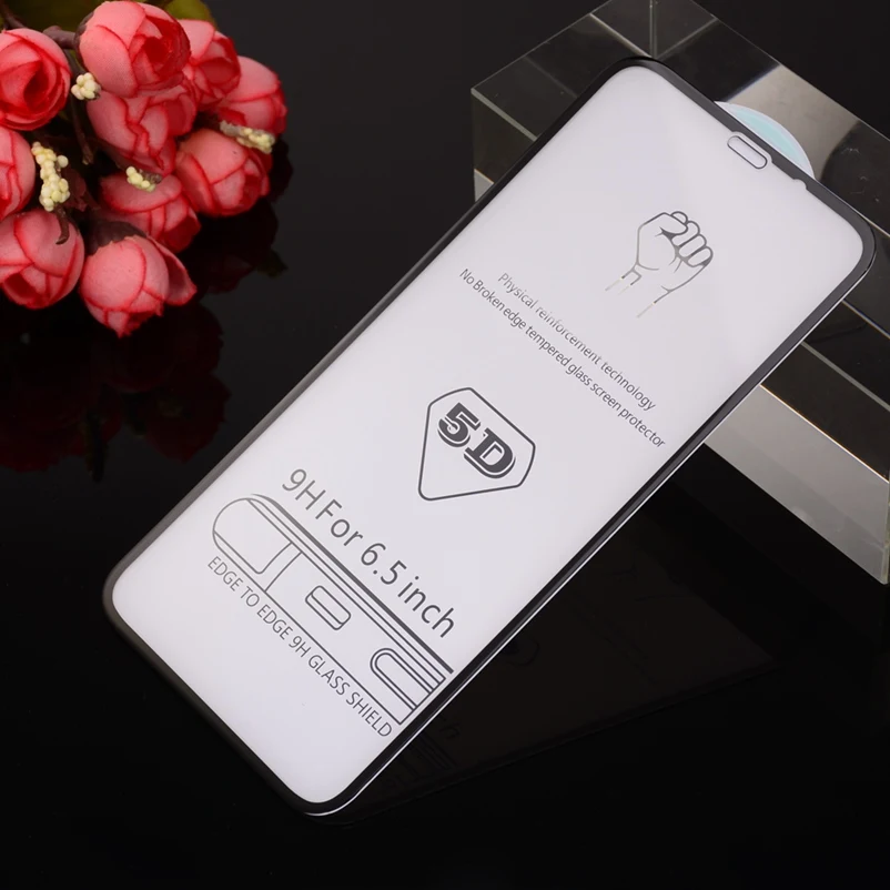 5D полное покрытие закаленное стекло для iPhone XS Max Xr X 6 6s 7 8 Plus Защитное экрана 11 Pro SE