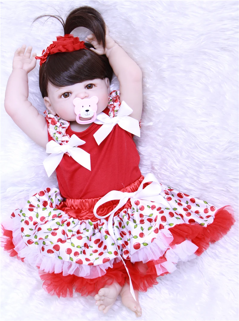 

55 см всего тела силикона reborn baby doll игрушки Реалистичные boneca сексуального реалиста малышей девочек рождественские подарки купаться игрушка Дети bonecas