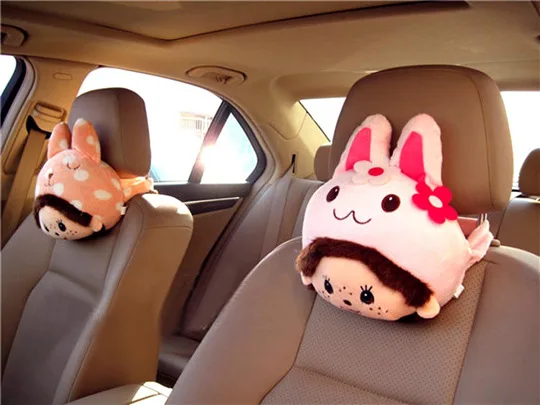 MDH подголовник автомобиля оказался медведь/кролик подушка для шеи мягкий