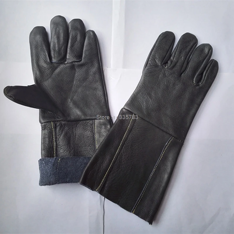 Сварочные перчатки высокого качества guantes trabajo cuero из воловьей кожи большого размера противопожарные защитные перчатки