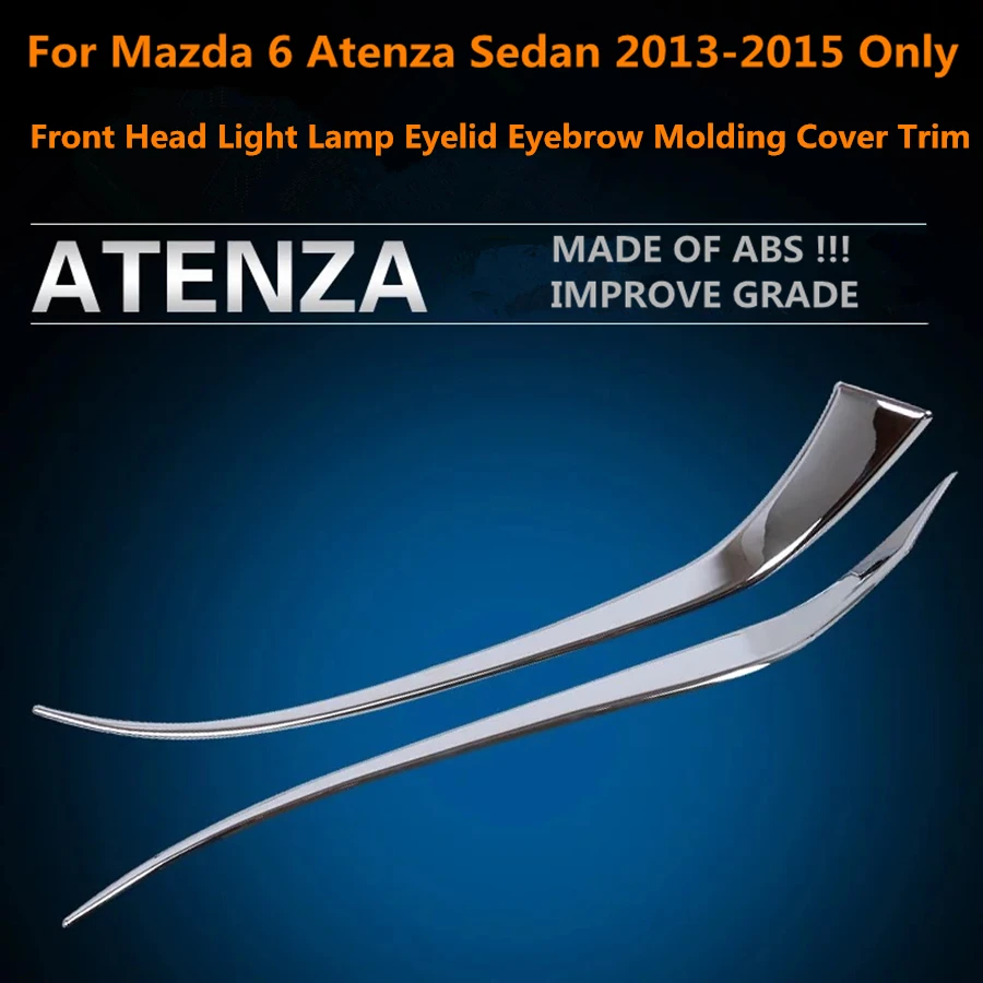Накладсветильник на переднюю фару для Mazda 6 Atenza Sedan 2013 2014 2015|Хромирование| |