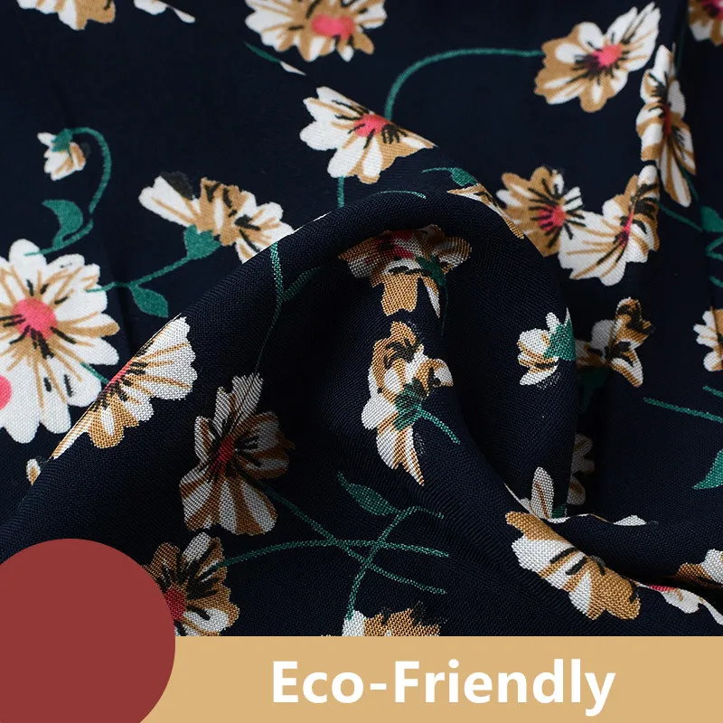 33 дизайны 100% вискозная ткань для лета платье с цветочным принтом мягкая дышащая