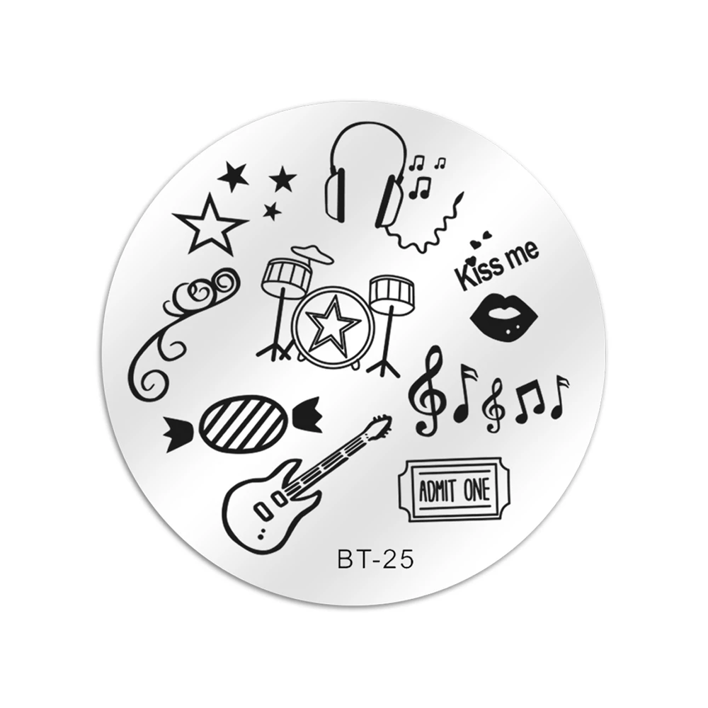 1004-BT25 Biutee 6*6 см квадратный трафареты для ногтей пластины для стемпинга с изображением животных и цветов трафареты-для-ногтей трафареты для маникюра трафореты для ногтей новинка - Цвет: 1004-BT25