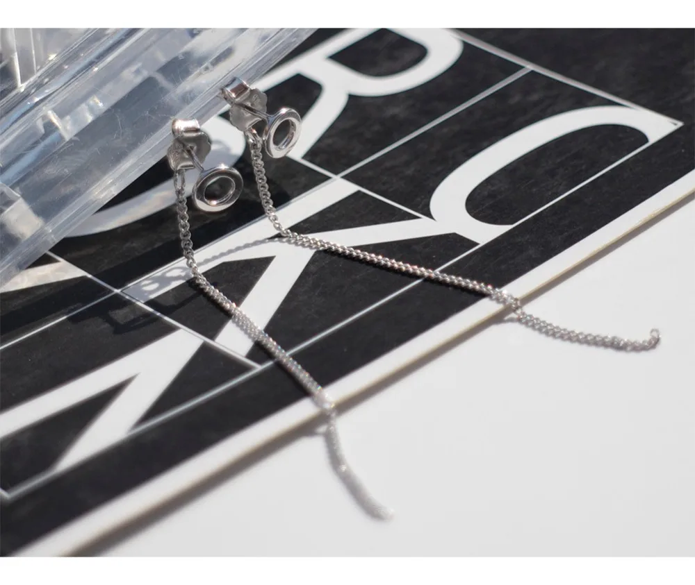 Новые серьги из стерлингового серебра 925 пробы Модные полые круглые длинные