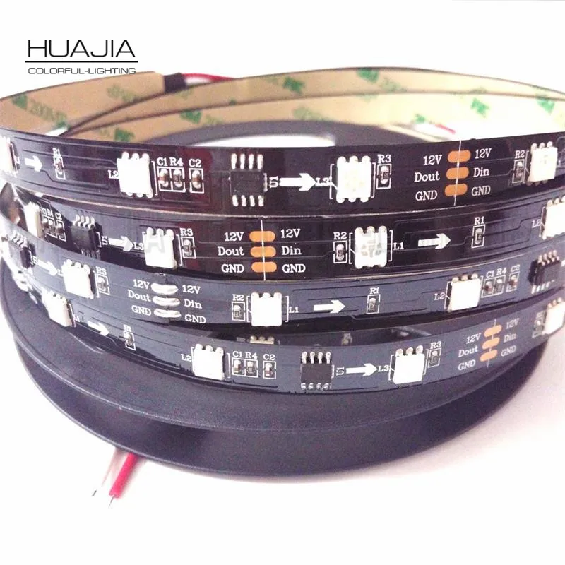 1 м 12В WS2811 30 штук 5050SMD цифровая RGB Мечта цветная Пиксельная Светодиодная лента 10 мм