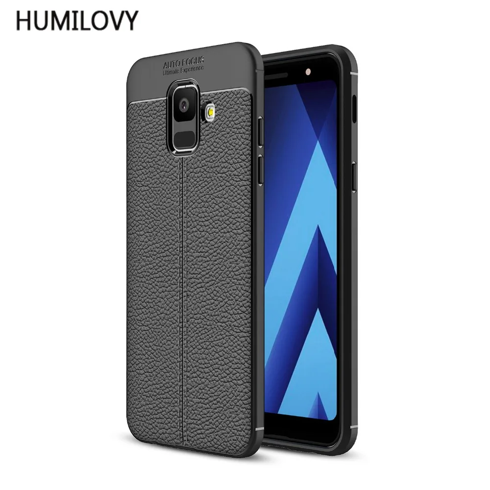 For Samsung Galaxy A6 2018 Case Shockproof TPU Silicone leather Soft Full Back Cover A600F A 6 |