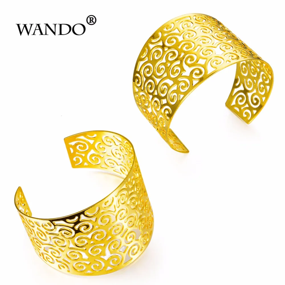 WANDO 2 шт./лот Эфиопский/нигерийский Дубай золотой цвет перевернутый плесень