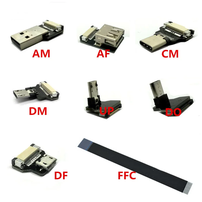 

Кабель для зарядки FPV монитор Стандартный USB Type-C сверхплоский гибкий кабель для зарядки FPC 90 градусов Стандартный Micro USB ленточный кабель AV выходной шнур