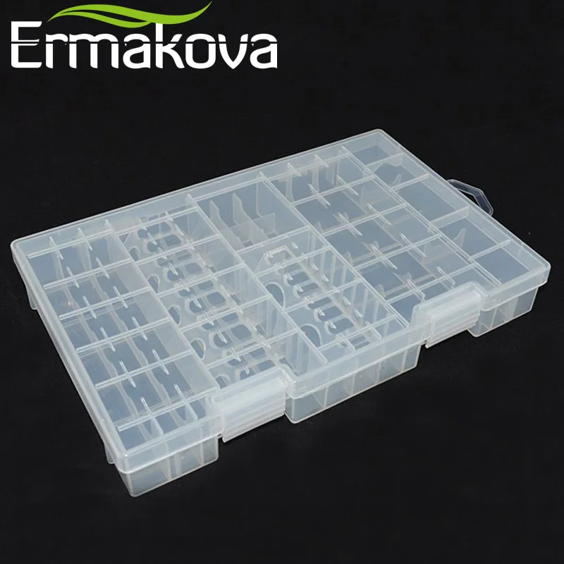 ERMAKOVA 27 5 см жесткий пластиковый прозрачный органайзер для батарей чехол