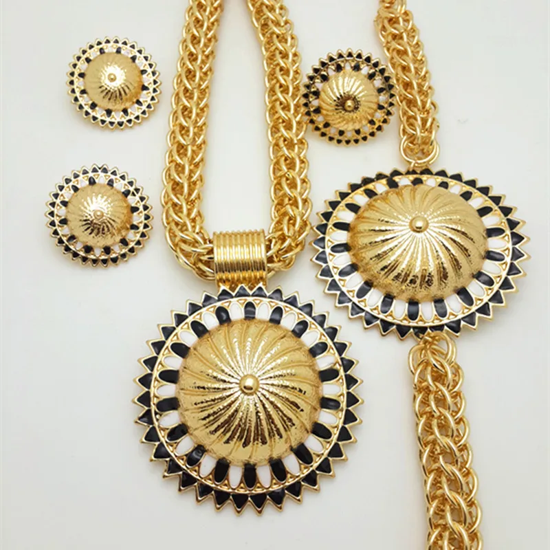 Ювелирный Комплект из колье и серёг золотого цвета|african beads jewelry set|beaded setnigerian fashion |