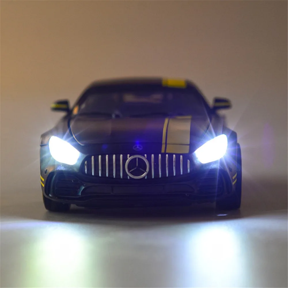 1:32 Mercedes-Benz AMG GT3 литая под давлением модель звук и светильник игрушка-автомобиль