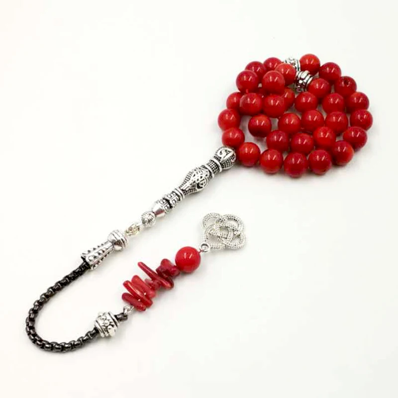 Фото Women's Rosary Muslim Natural coral and coral reef tassel Tasbih Eid gift For wife Everything is new Fashion Women's Bracelets №3
