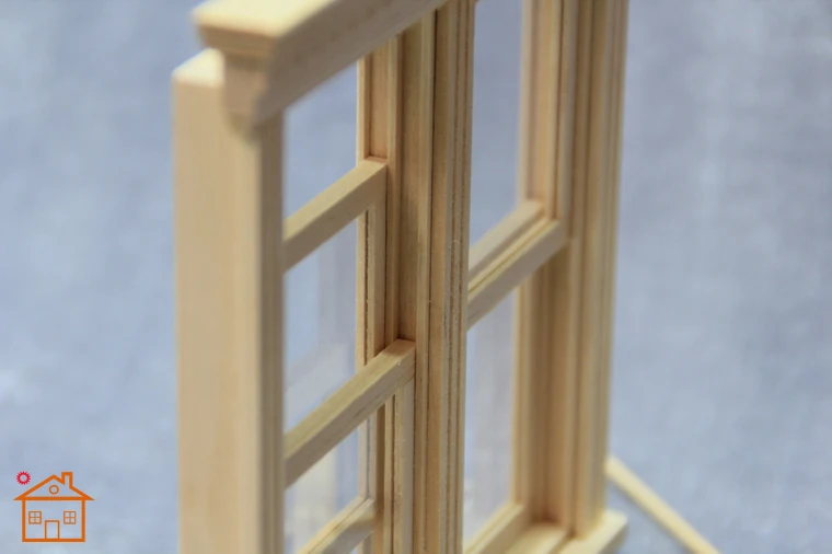 1:12 dollhouse miniature Double Sliding Sash Window Wooden doll furniture