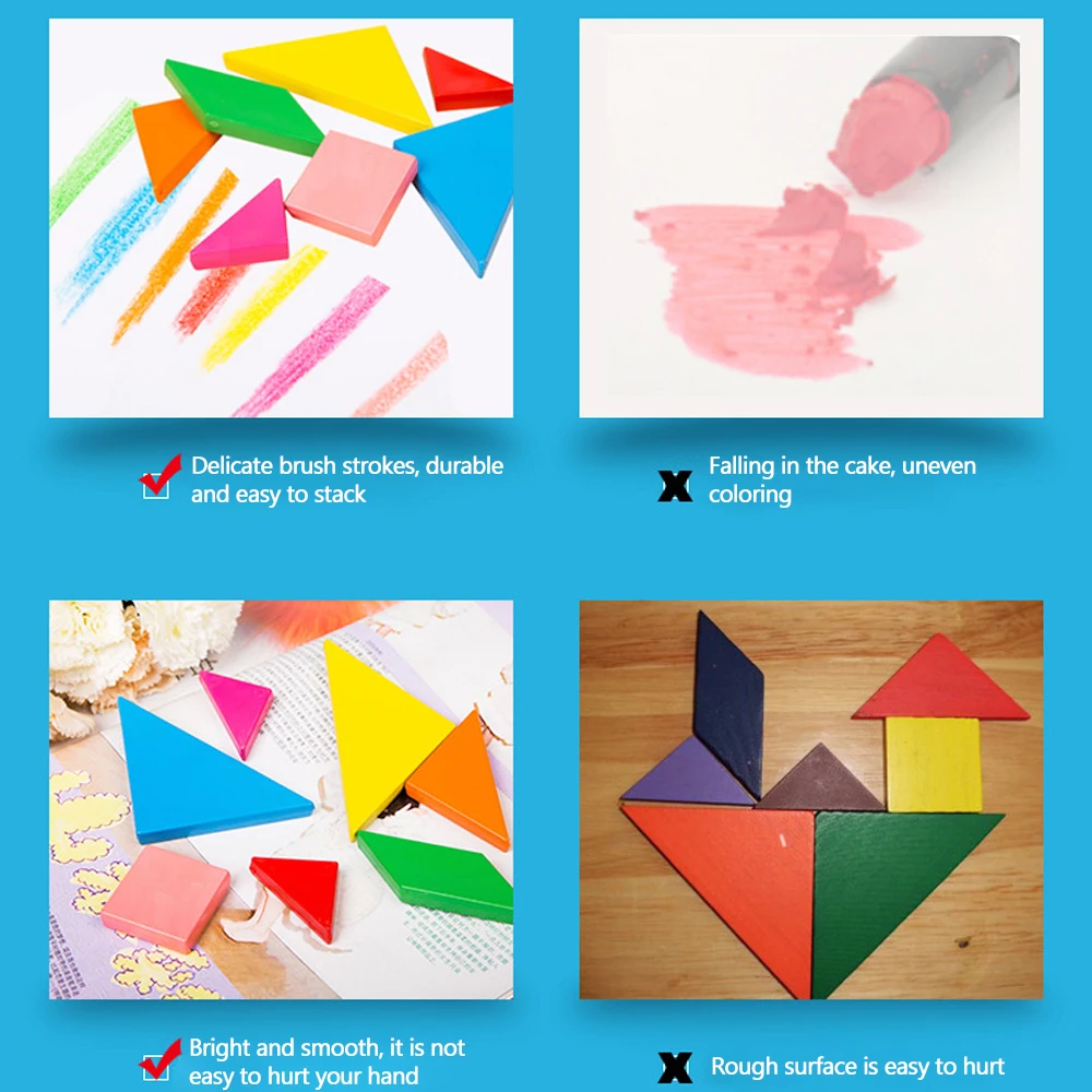 Tangram карандаш пазл для Тренировки Мозга развивающие Обучающие деревянные