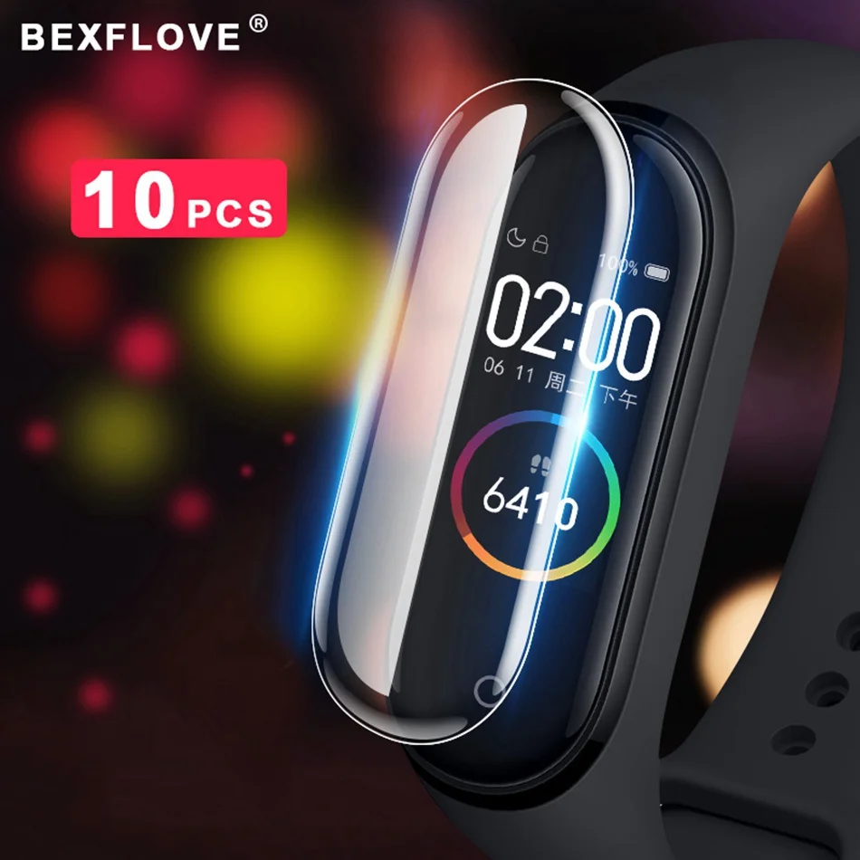 10 PCS Xio mi Band 4 защитная пленка для экрана для Xiaomi mi Band 4 умный Браслет mi Band 4 защитная пленка для экрана не закаленное стекло - Цвет: 10 PCS