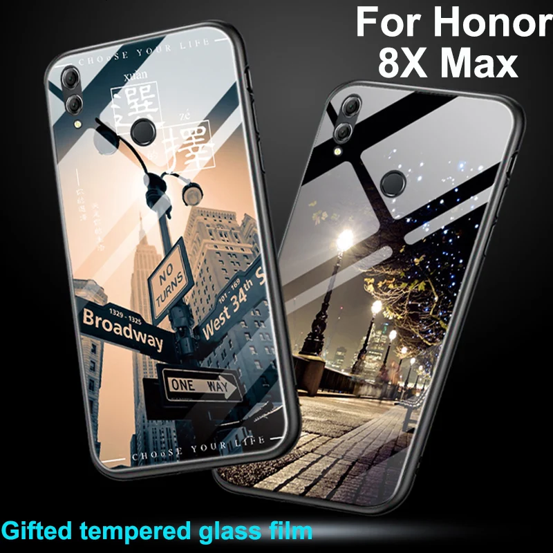 2 шт. закаленное Стекло чехол для huawei Honor 8X Max Защитные чехлы 8 XMax coque Honor8X крышка