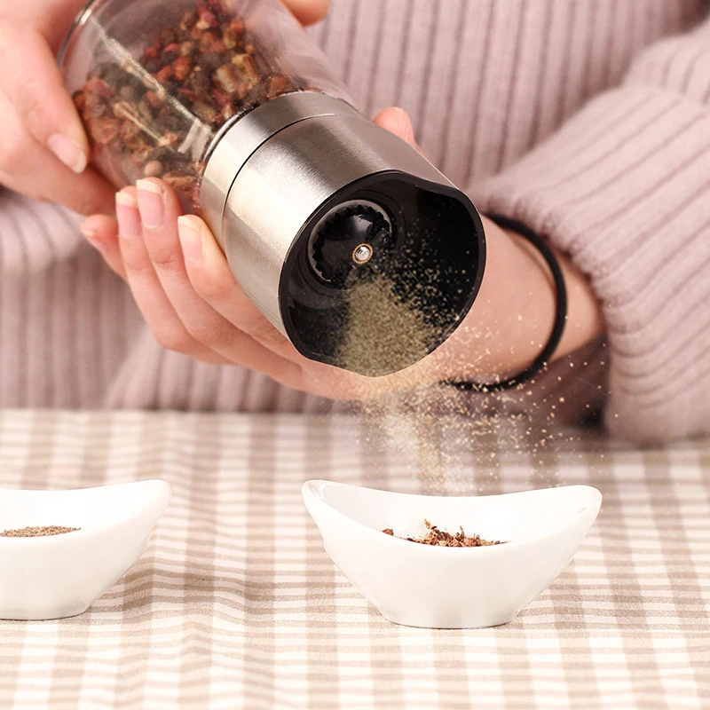 Высокое качество стекла мельница для перца Slim Fit spice соль перец Grinder кухонные