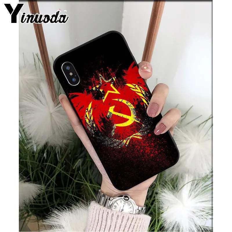 A14 Yinuoda флаг СССР, силиконовый мягкий чехол для телефона из ТПУ для Apple iPhone 8 7 6 6S Plus X XS MAX 5 5S SE XR - Color: A14