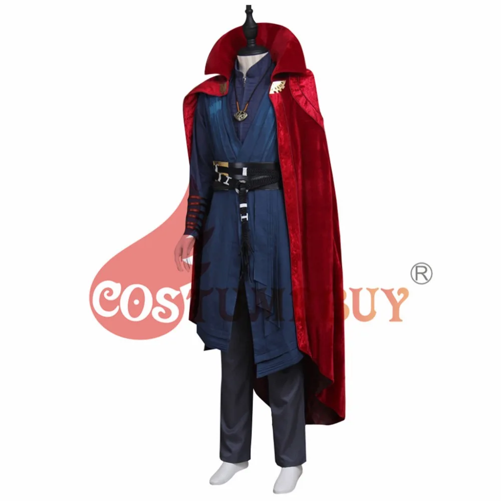 CostumeBuy Доктор Стрэндж Стивен винсан Стрэндж Косплей Взрослый мужской костюм наряд с ожерельем Хэллоуин вечерние полный комплект одежды