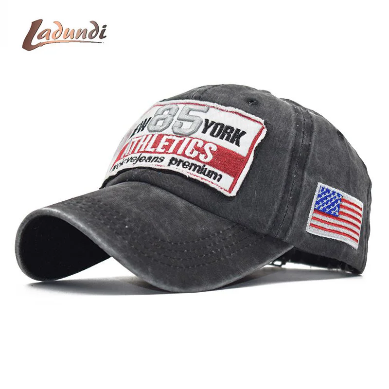 LADUNDI новинка 2019 вымытая бейсболка облегающая Кепка Снэпбэк для мужчин летняя