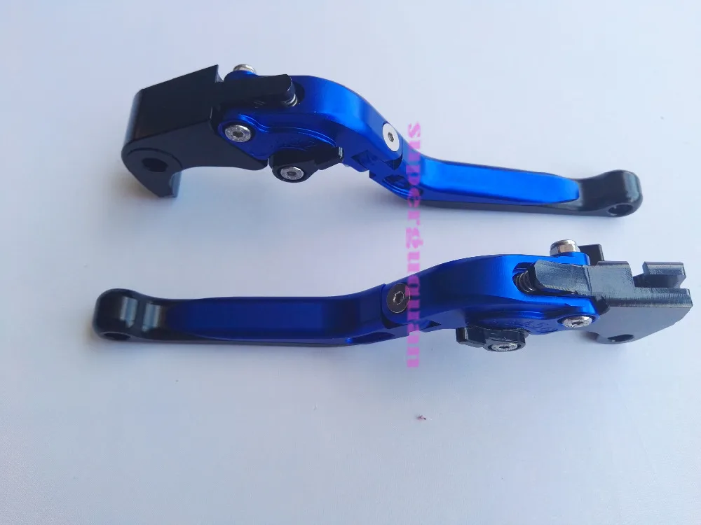Новый мотоцикл CNC складной выдвижной тормоз и сцепления Рычаги синий для Suzuki Maruti