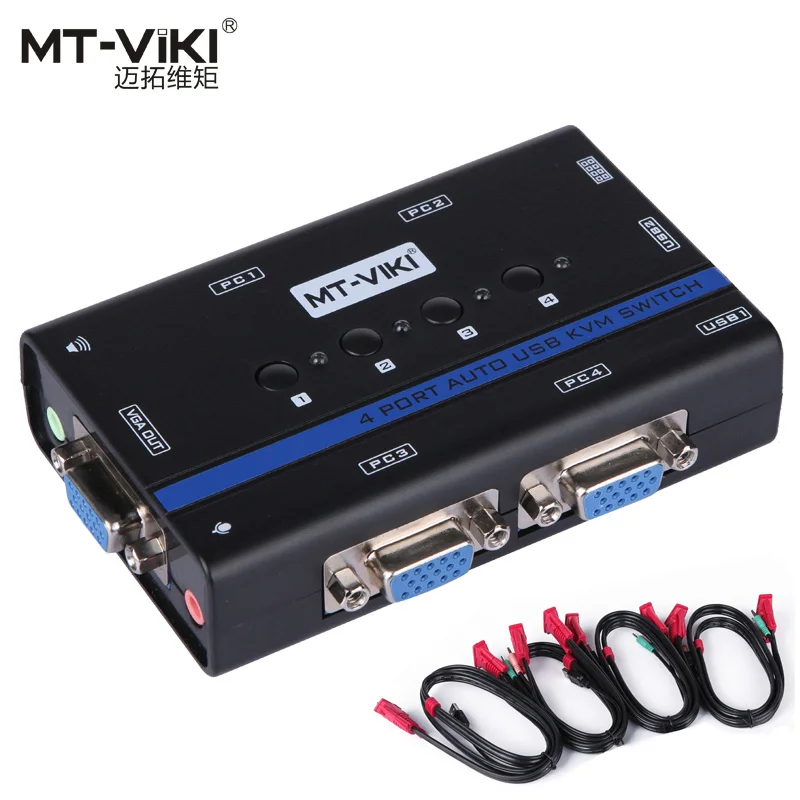 MT Lamoda 4 Порты и разъёмы Авто VGA USB KVM SWITCH клавиш PC селектор kvma 1 км комбо Управление