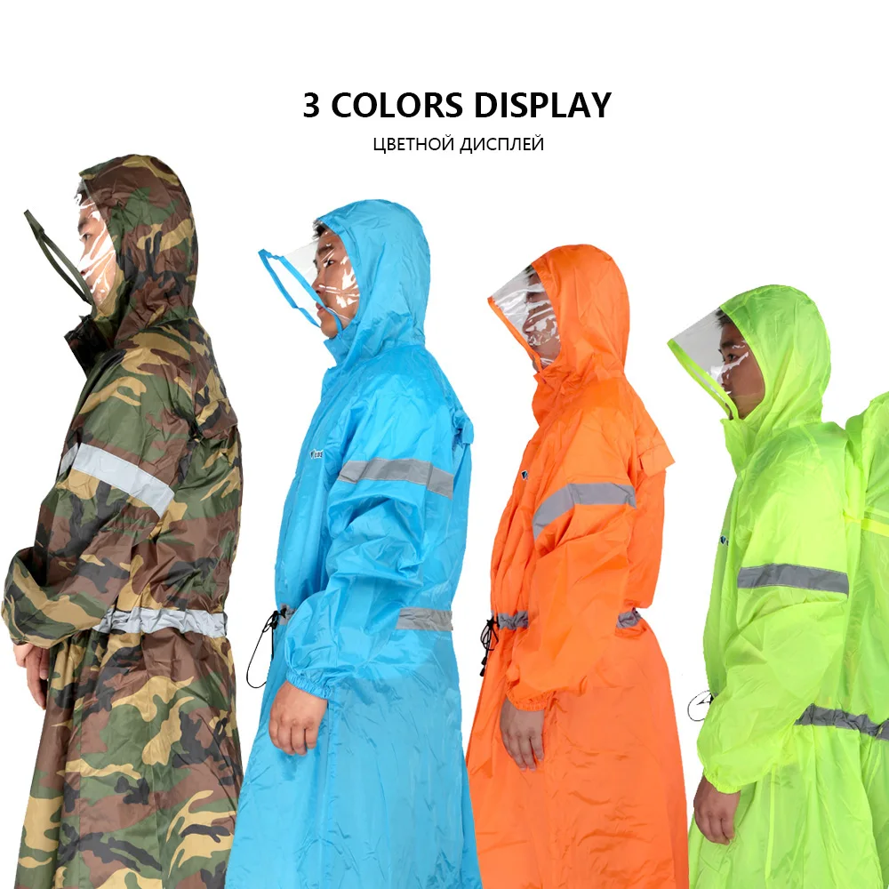 

Outdoor Raincoat Waterproof Backpack Cover Reflective Strip Raincoat Poncho Rain Cape Outdoor Hiking Camping Unisex Rain Gear