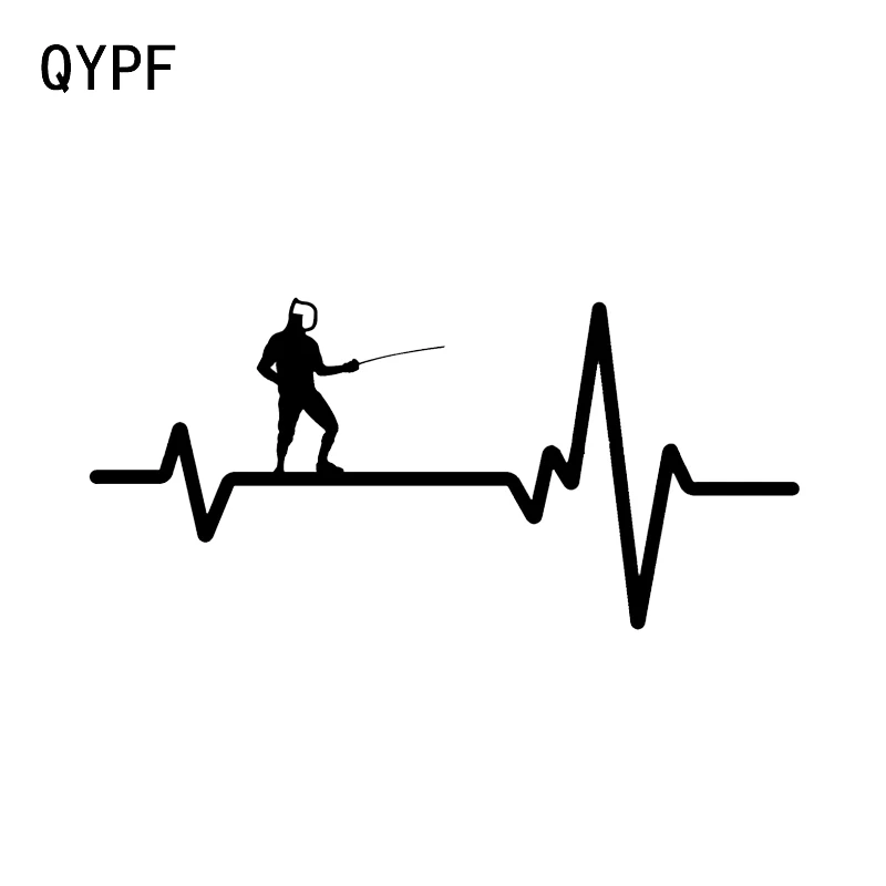 QYPF 15 9*7 5 см фехтование Боевая наклейка для автомобиля виниловый силуэт