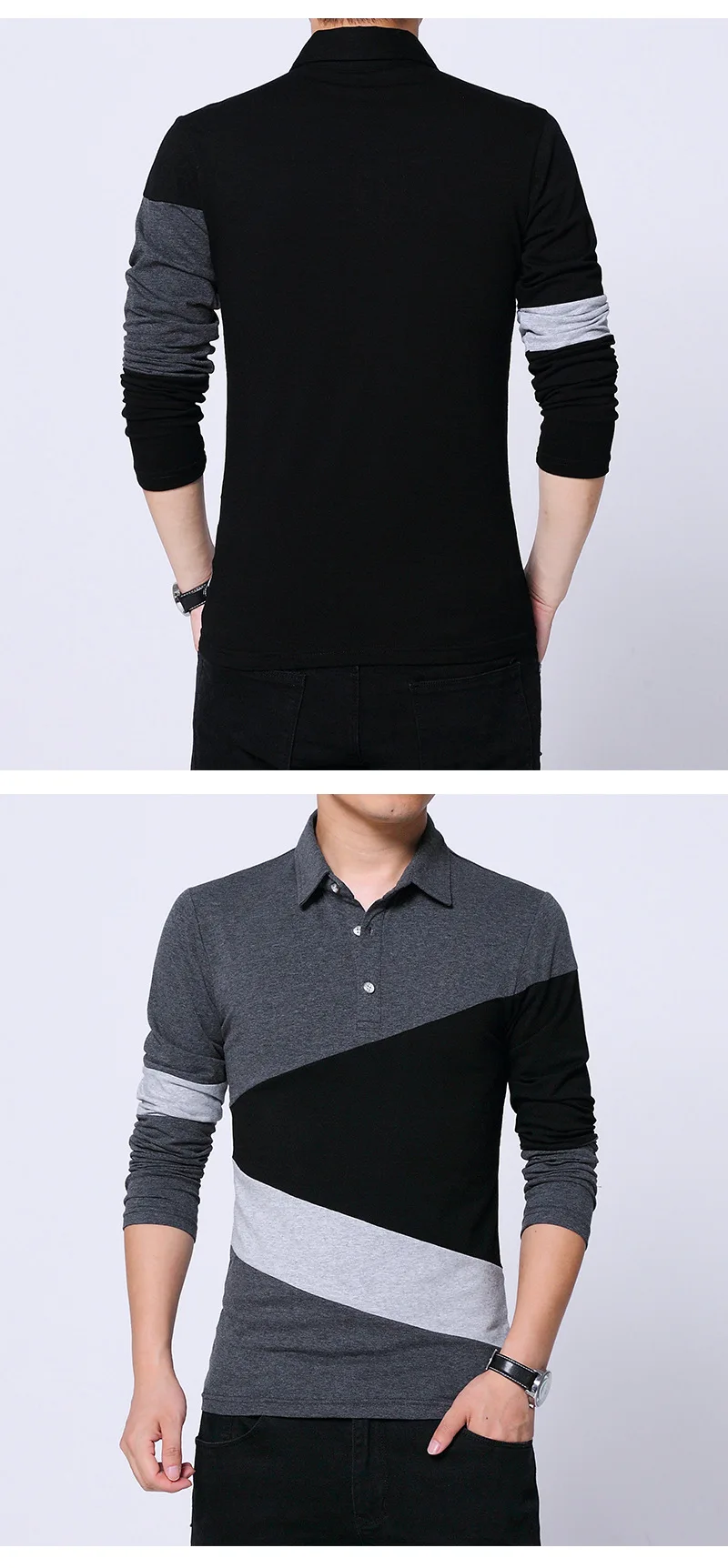 Striped Design New Men s Brand Polo Shirt Long Sleeves Fashion Spring Autumn Clothes Plus Asian Size M-3XL 4XL 5XL