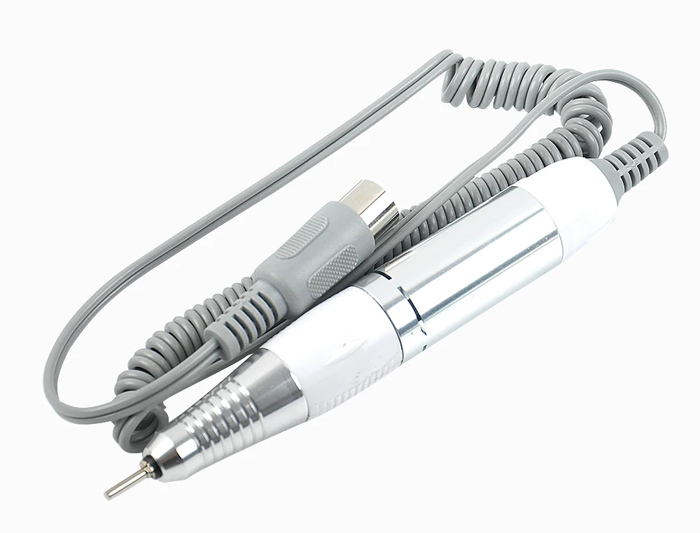 Белая дрель для ногтей профессиональная электрическая белая Алмазная пилка + 150