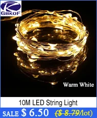 Уличный RGB светодиодный светильник 10 м 100 светодиодный 110-220 В Белый Рождественский светильник для рождественской гирлянды вечерние свадебные украшения гирлянды