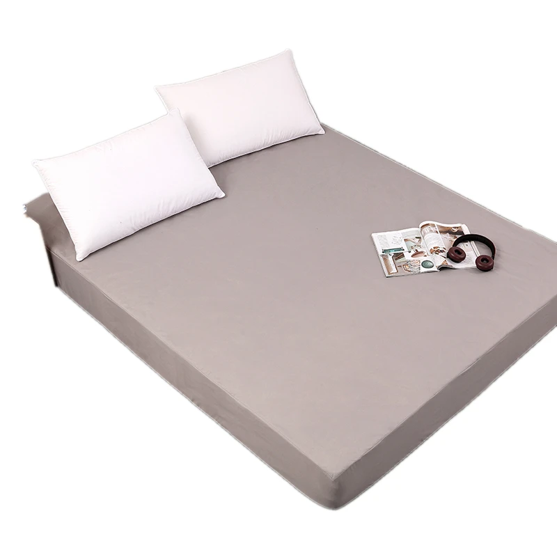 Однотонный протектор матраса с эластичным белым/черным водонепроницаемым