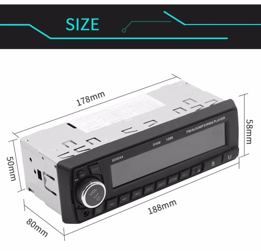 Авторадио Bluetooth Subwoof Stere плата модуль радио USB TF FM Автомобильный MP3-плеер с пультом дистанционного управления DC 12 В автомобильный музыкальный mp3-плеер