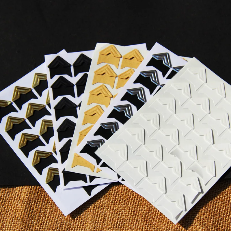 Винтажные угловые наклейки из крафт-бумаги 120 шт./лот (5 листов) для скрапбукинга