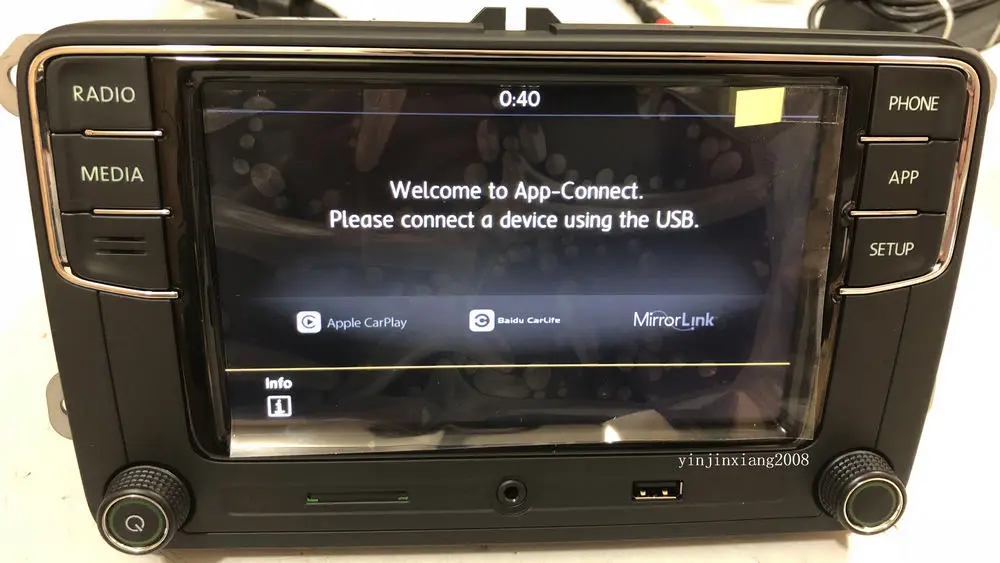 Зеленый Свет Зеленая кнопка CarPlay RCD330 плюс RCD330G приложение 6.5 &quotMIB автомобиля Радио