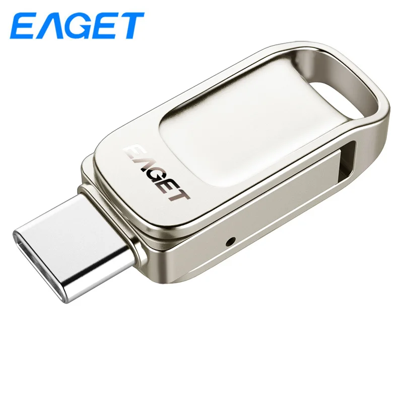 USB флеш-накопитель Eaget OTG 32 Гб 64 128 ГБ Usb 3 0 Type-C 1 металлический мини Флешка флешка |