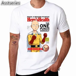 Мужская футболка с принтом Аниме One Punch, модная крутая удобная мужская футболка, Повседневная футболка для мужчин HCP4549
