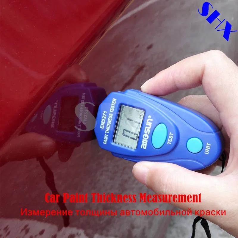 Allsun цифровой мини покрытие Толщина манометр автомобильный Краски метр Тестер