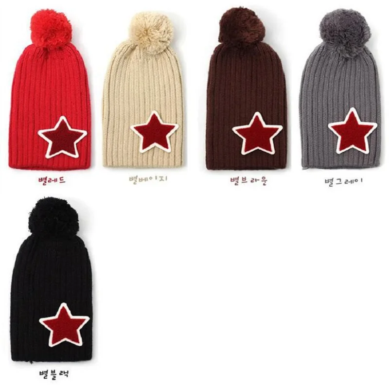 Шерстяная детская шапка детские гольфы со звездами шапки для младенцев Шапка