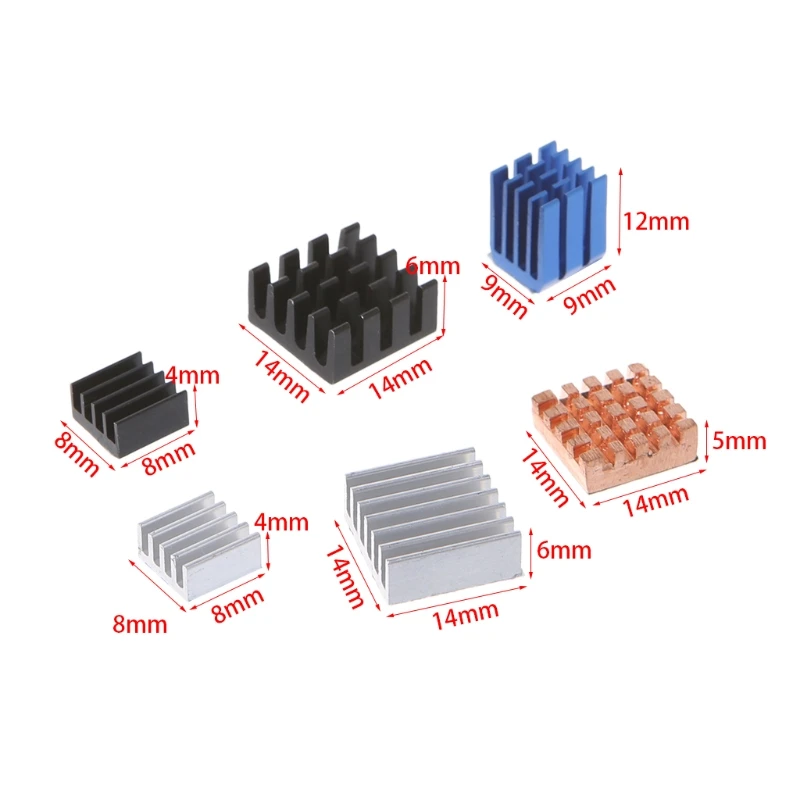 12 шт./компл. радиатор алюминиевый медный кулер комплект для Raspberry Pi 2/3 | Компьютеры