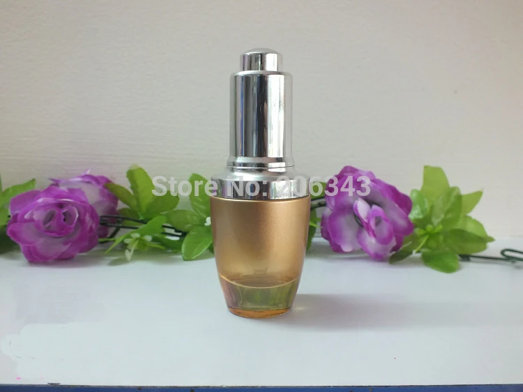 20 мл фиолетовый/красный/бутылка из золотого стекла с серебряной капельницей для