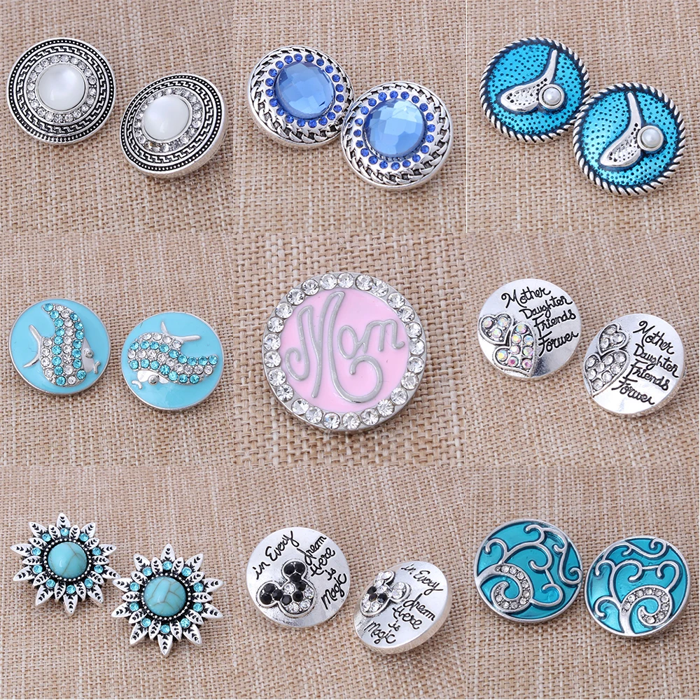 6 шт./лот новые кнопки ювелирные изделия оснастки 18 мм мама рыба круглые подходят