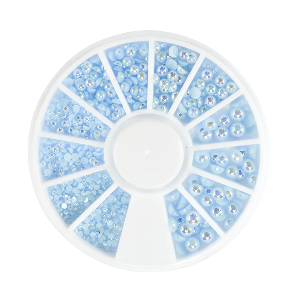 1 шт. жемчужина для ногтей AB Блестящий светло голубой горный хрусталь дизайна