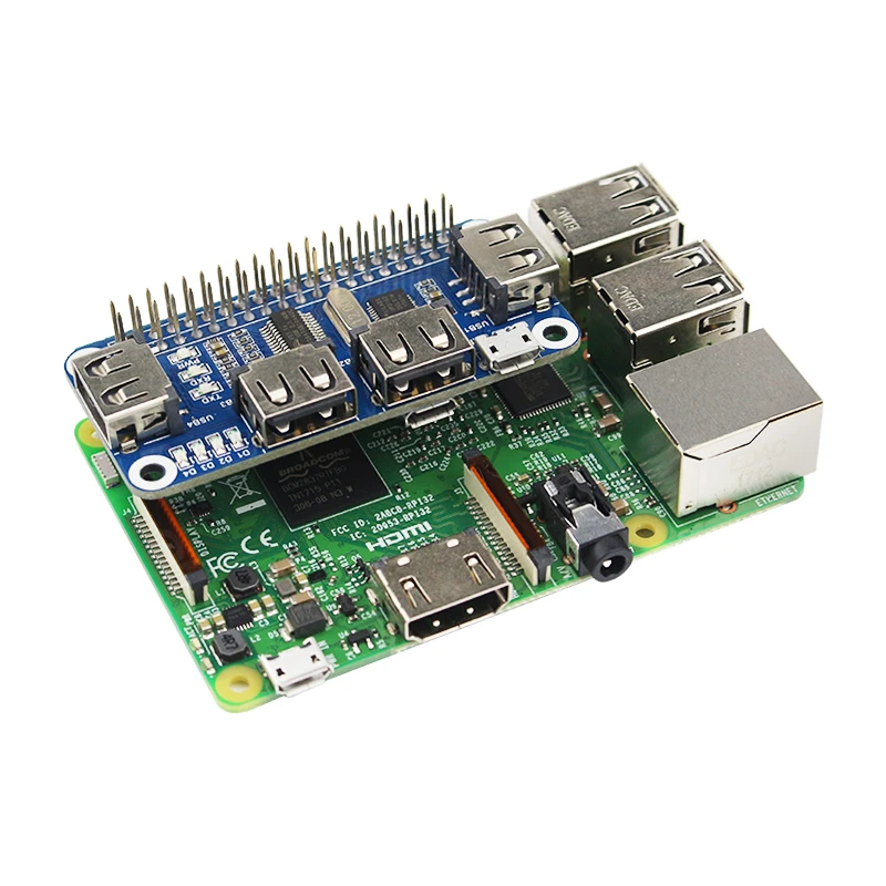 4 порта USB для Raspberry Pi Hub к UART последовательной отладки совместима с USB2.0/1 1 Model B/3B