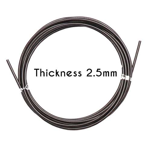 BLACK 2.5MM Запасной трос 3 м 4 мм, сменный трос для кроссфита, скоростные скакалки, тренировочный скакалка, стальная проволока, тренировочное оборудование для фитнеса - Цвет: BLACK 2.5MM
