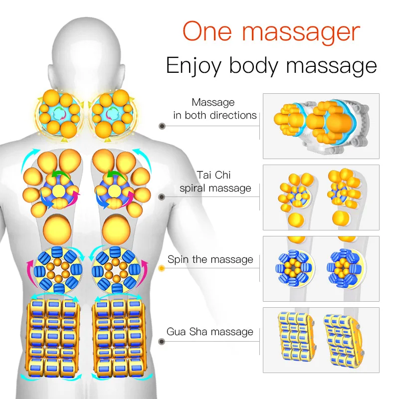 Multi-functional Massage Chair Home Pad Relief Cervical Neck Waist Shoulder Body Pain Massager Electric Massage Chair