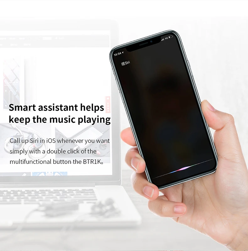 FIIO BTR1K беспроводной Bluetooth 5,0 портативный усилитель для наушников с шумоподавлением USB DAC аудио приемник с микрофоном Поддержка NFC