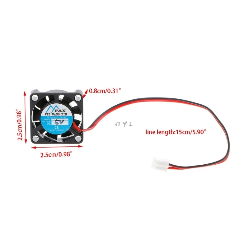 25*25*7 мм DC 5V 12V 2 контактный кулер безщеточный чипсет радиатор мини вентилятор
