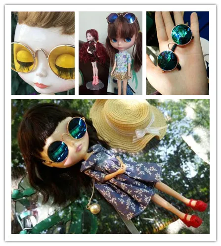 7 см солнцезащитные очки для 1/6 BJD blyth куклы сделай сам девочек рождественский