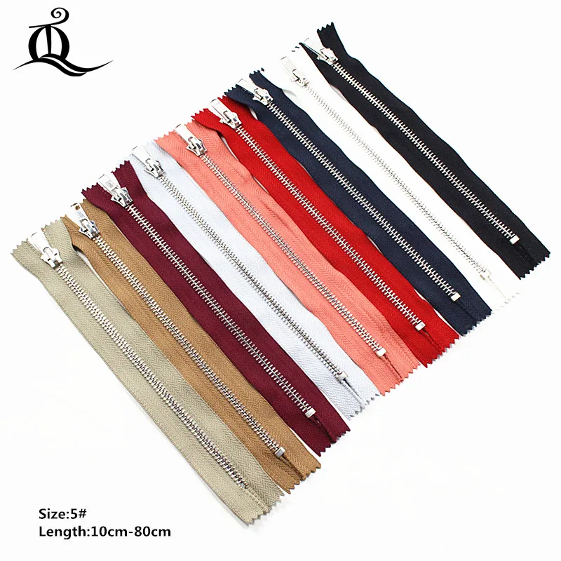 Close-End10cm-80cm 5#10 шт Металлические молнии для Швейные молнии, аксессуары для одежды джинсы молнии Cremalleras DIY Инструменты молния